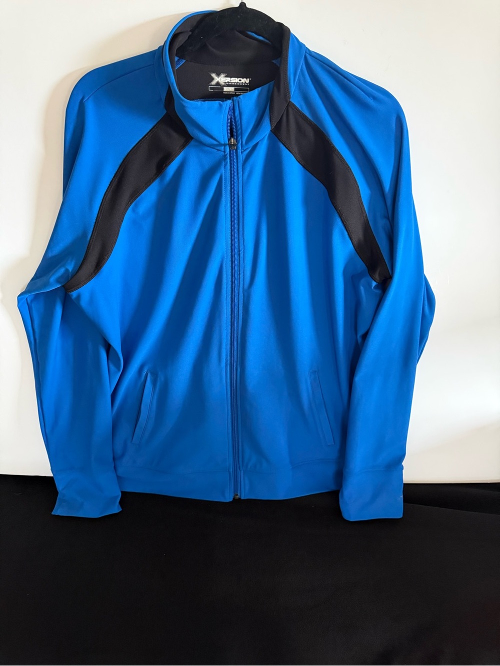 Xersion Blue and Black Performance Zip Hoodie